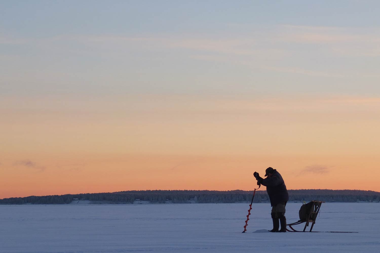 ijsvissen zweeds lapland