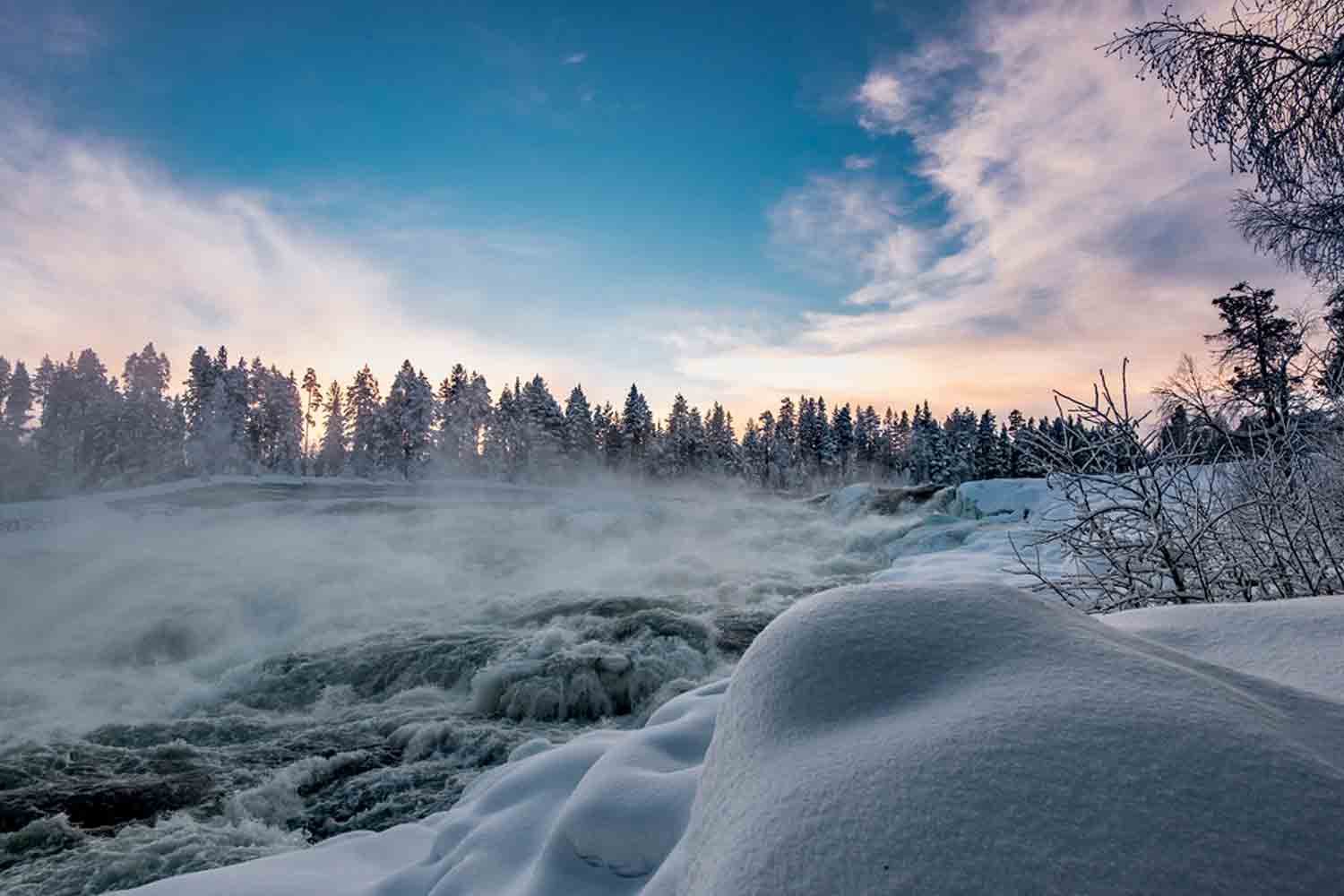 Storforsen Waterval Zweden lapland
